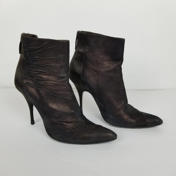 Givenchy ruched metallic suede heeled bootie - Picture 8 of 8